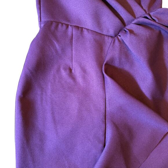 Elliatt Strapless Purple Midi Dress with Ruffle Detail | Size Small 812B2 - Picture 9 of 15